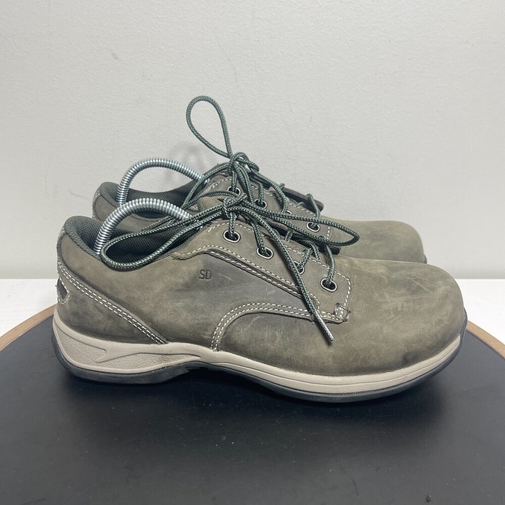 Red Wing Shoes Womens 8 B Olive Green Leather SD Slip Resistant Work Shoes 2307